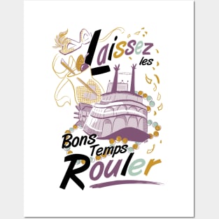 Laissez les Bon Temps Rouler (light ground)- by Cathy Clark-Ramirez Posters and Art